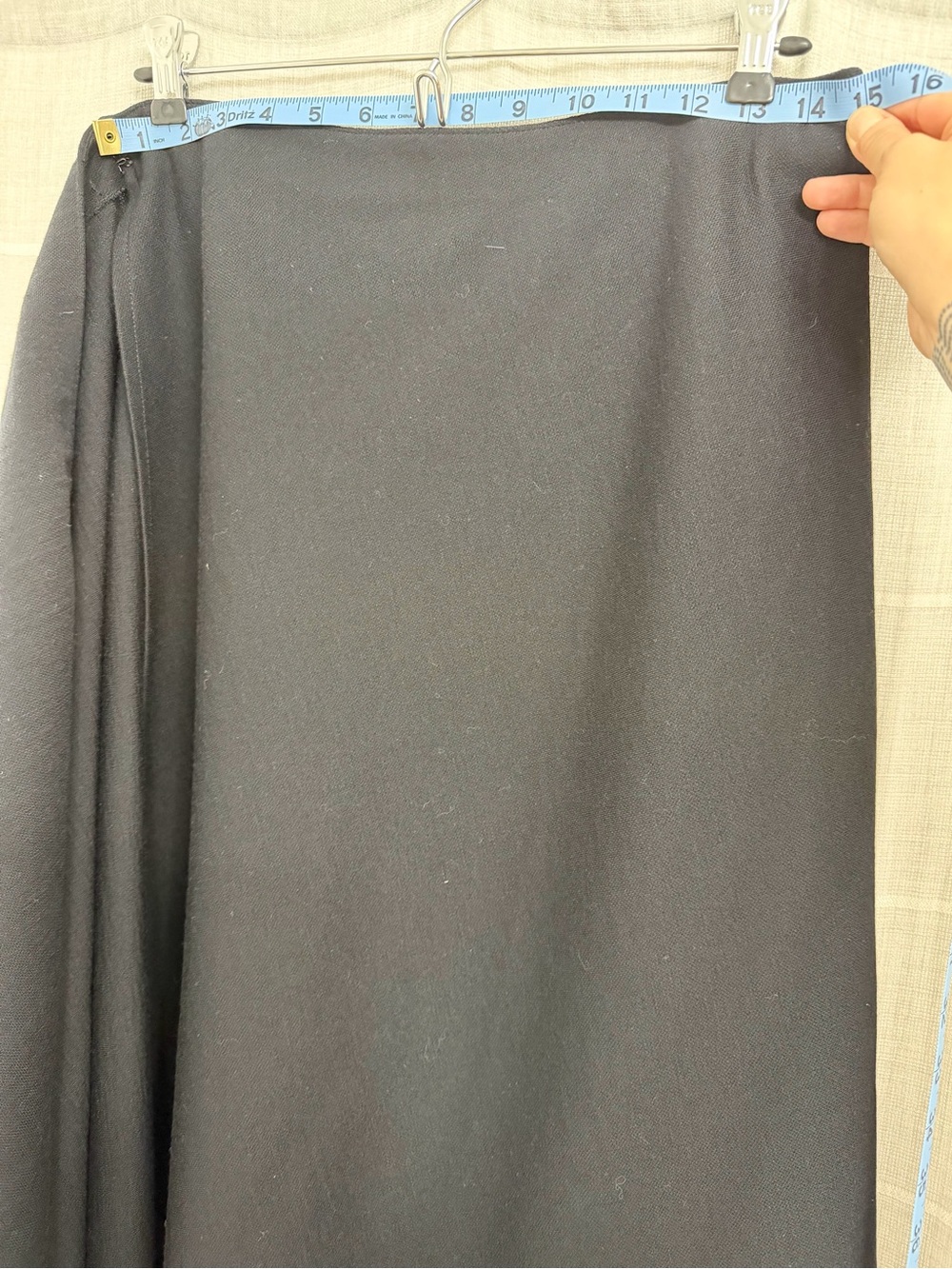 Vintage Sonia Rykiel Paris Woolmark Pure Wool Black Wrap Skirt - Picture 6 of 6